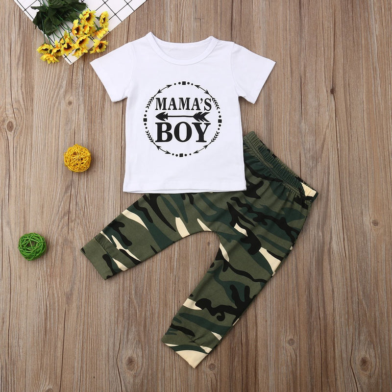 Summer  Boy Clothes Cotton T-Shirt Pants