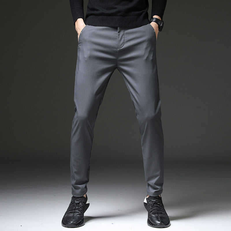 Men's Elastic Thin Casual Straight Pants