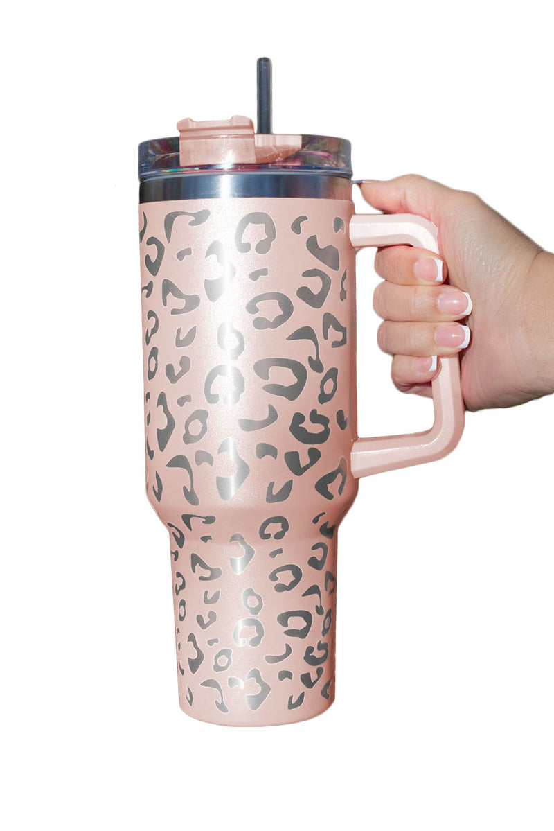 Pink Leopard Spotted 304 Stainless Double Insulated Cup 40oz