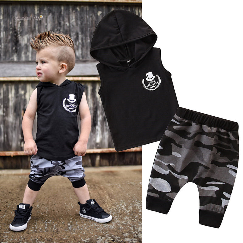 Buy 2PCS Toddler Boy Camo Outfit - Soft, Comfy, & Stylish

