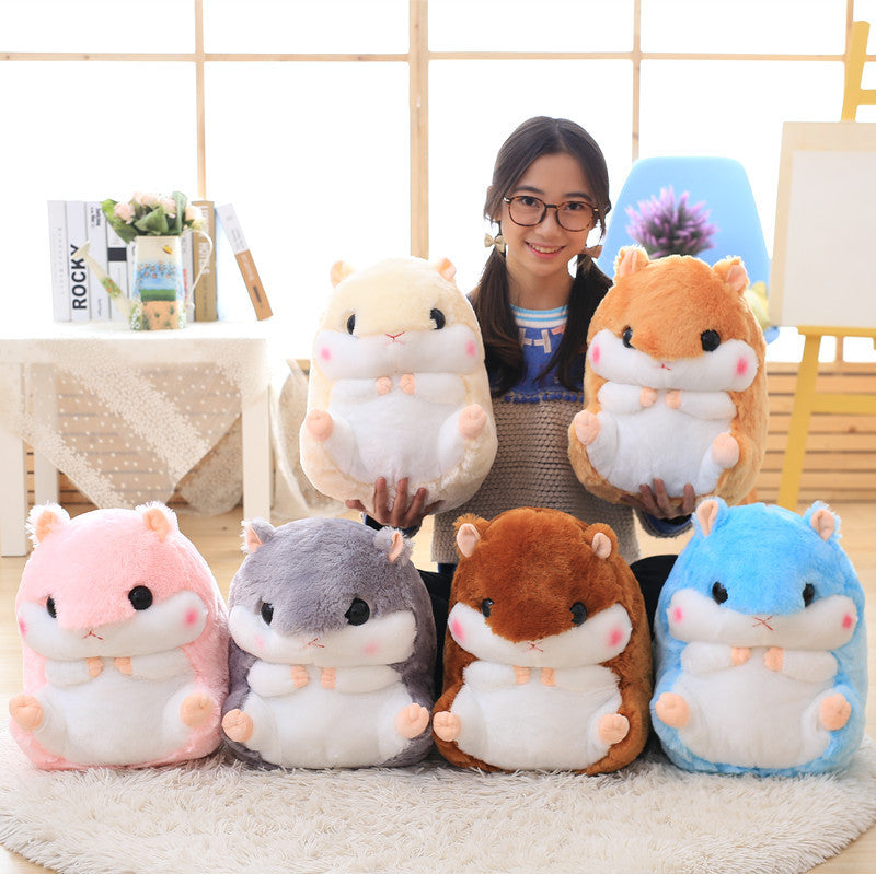 Cute Hamster Pillow Blanket Car Pillow Dual-use Cushion Blanket Large Air Conditioner Cushion Coral Fleece Blanket