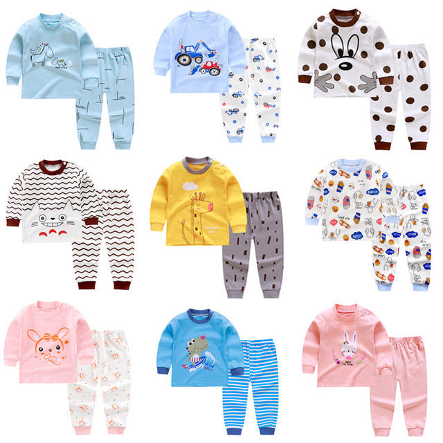 Autumn And Winter Pajamas, Baby Autumn Clothes, Long Trousers, Girls' Home Clothes, Long Sleeves