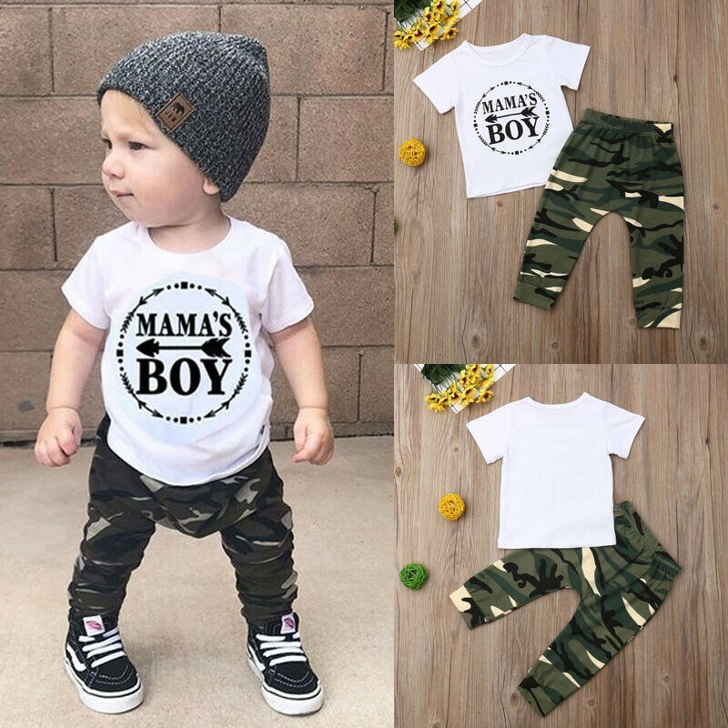 Summer  Boy Clothes Cotton T-Shirt Pants