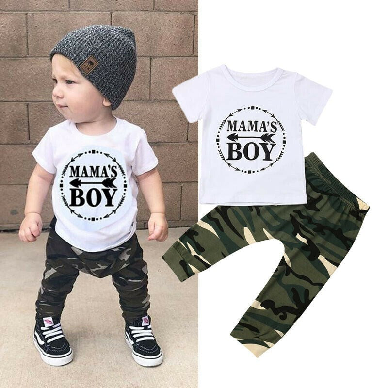 Summer  Boy Clothes Cotton T-Shirt Pants