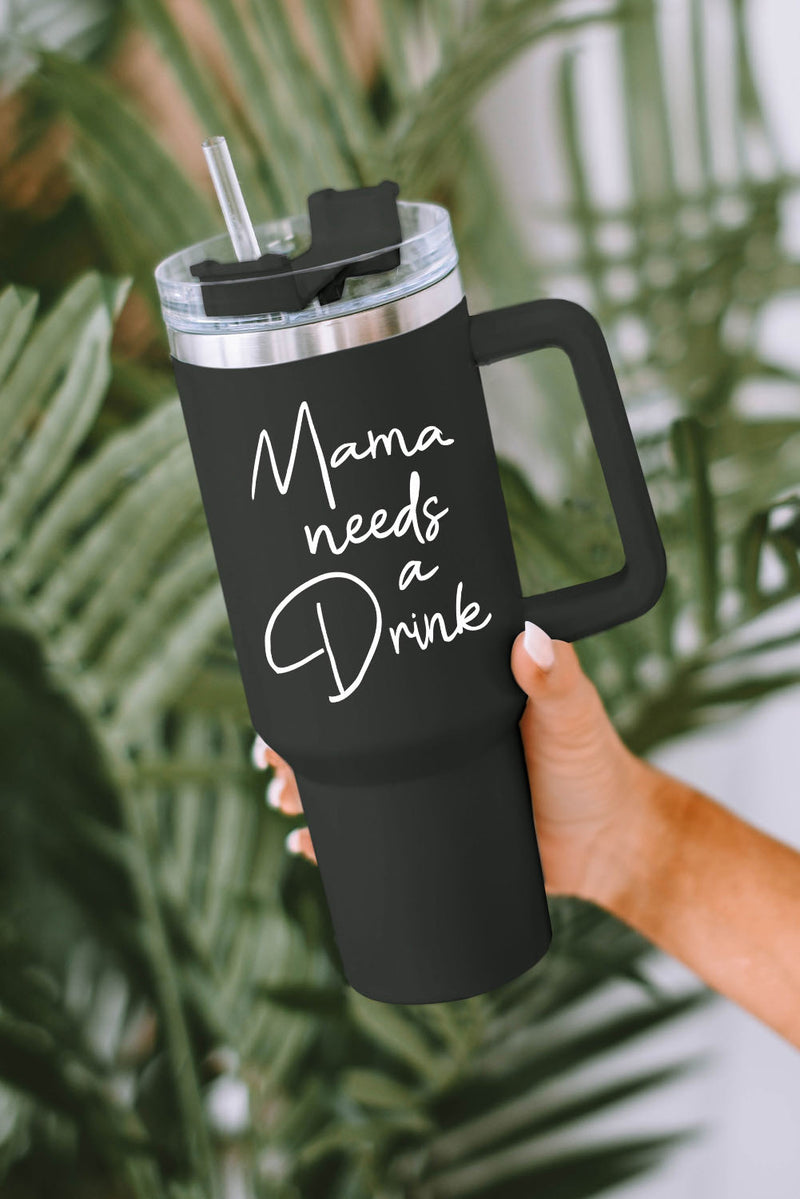 Black Mama Needs A Drink Stainless Steel Portable Cup 40oz