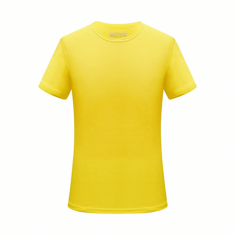 Men Quick Dry T Shirt Running Slim Fit Top Tees Solid Shirts