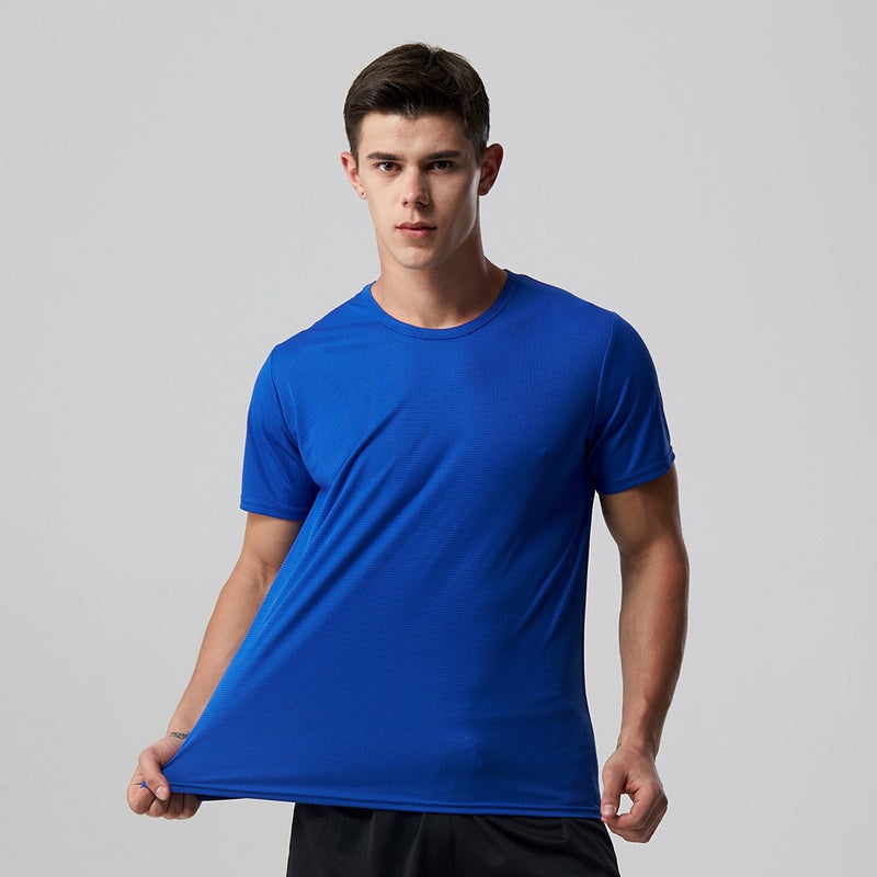 Men Quick Dry T Shirt Running Slim Fit Top Tees Solid Shirts