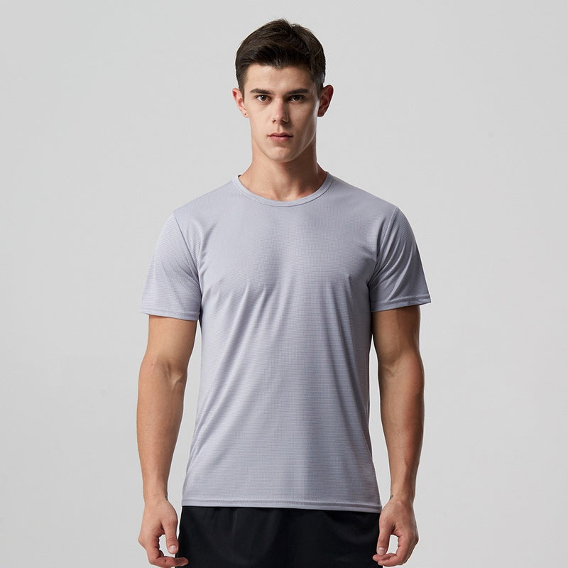 Men Quick Dry T Shirt Running Slim Fit Top Tees Solid Shirts